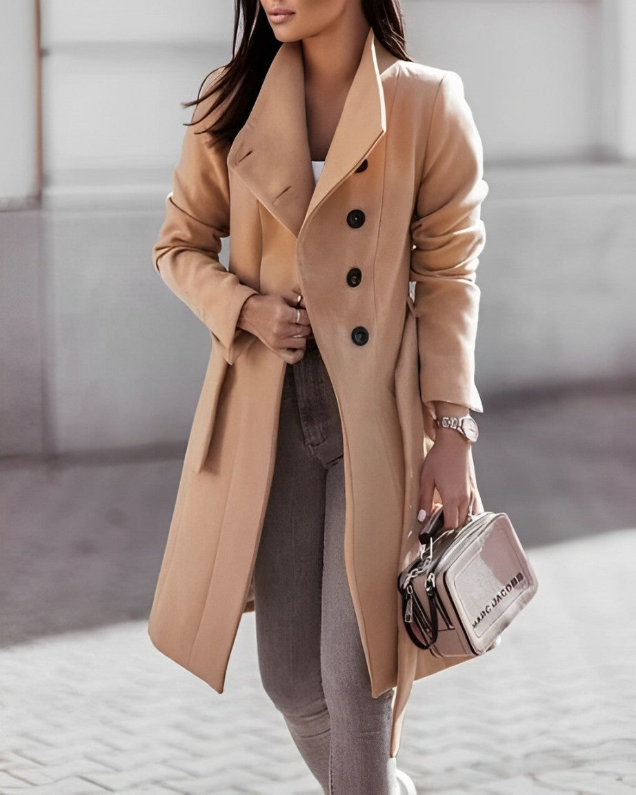 Zara® | Manteau long en laine avec lacets et ceinture réglable