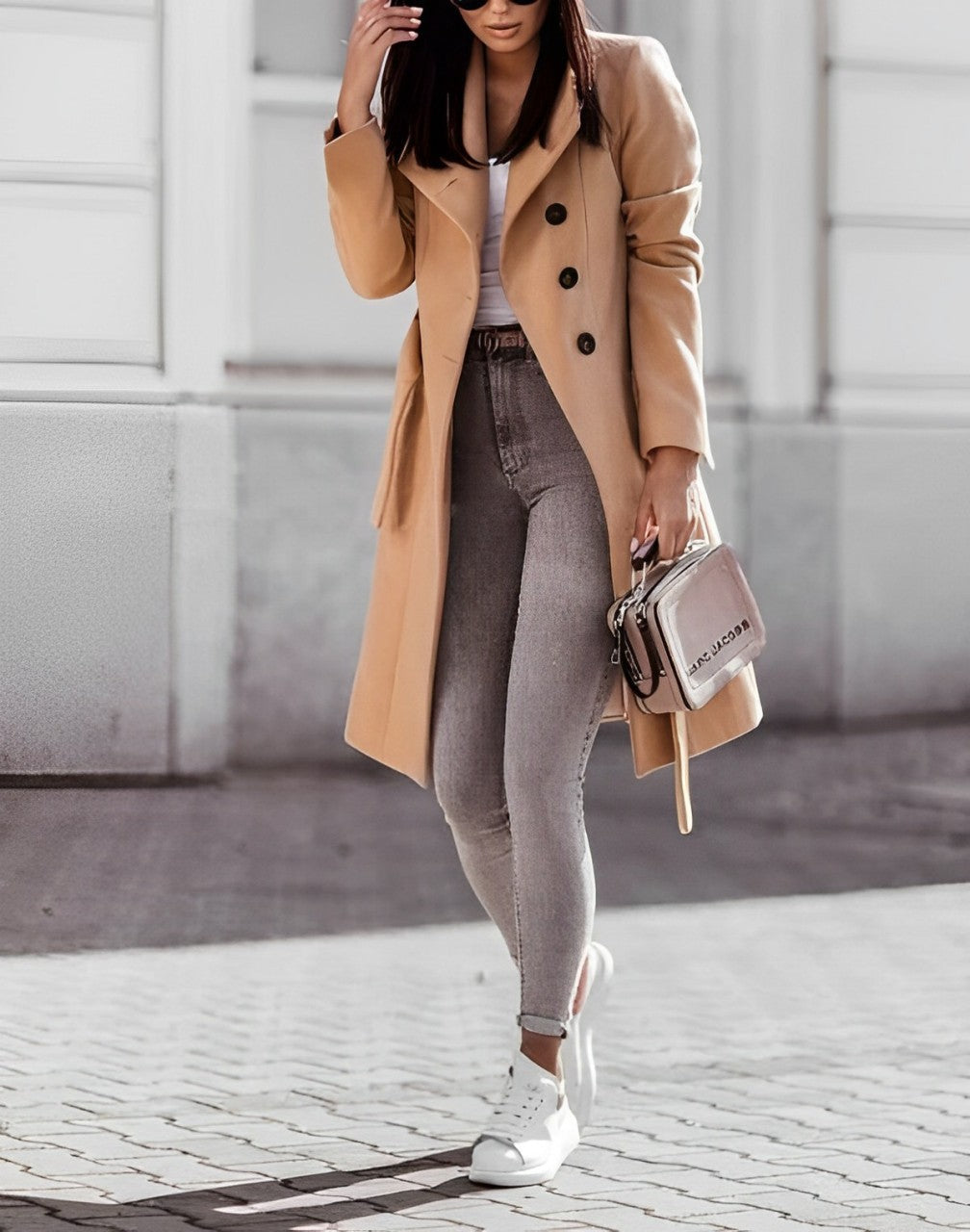 Zara® | Manteau long en laine avec lacets et ceinture réglable