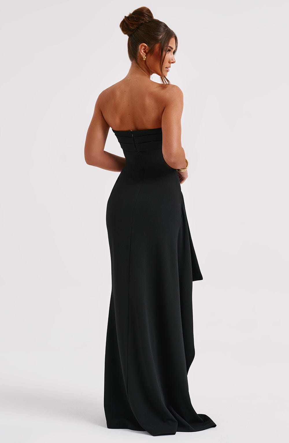 Harriet® | Robe longue noire avec fente